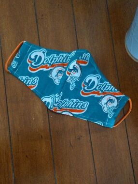 NEW Adult Miami Dolphins Teal Script Logo Face Mask